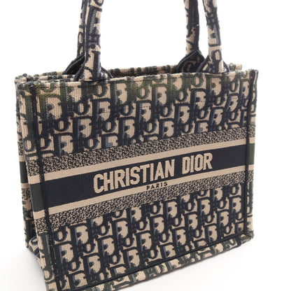 BOOK TOTE ブックトート スモール オブリーク ハンドバッグ トートバッグ キャンバス ベージュ ネイビー クリスチャンディオール