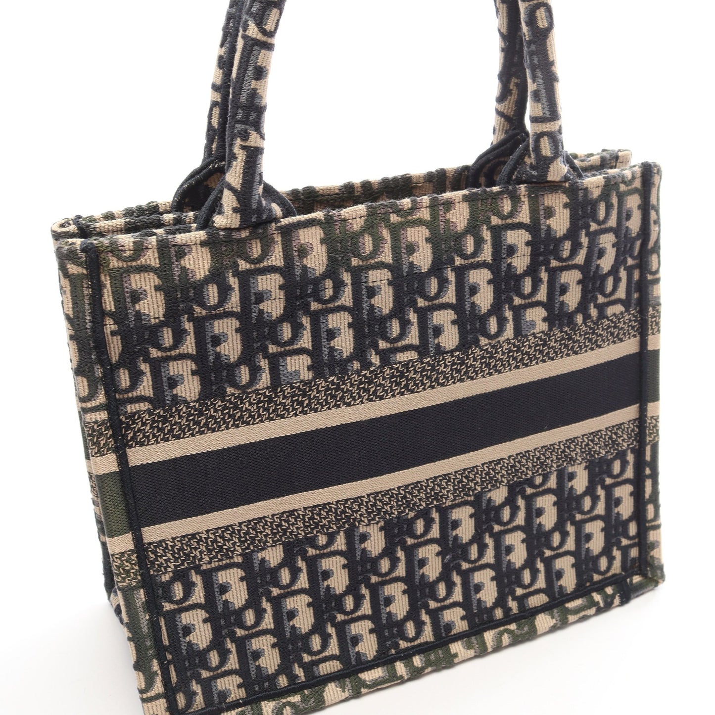BOOK TOTE ブックトート スモール オブリーク ハンドバッグ トートバッグ キャンバス ベージュ ネイビー クリスチャンディオール