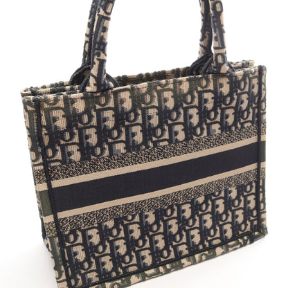 BOOK TOTE ブックトート スモール オブリーク ハンドバッグ トートバッグ キャンバス ベージュ ネイビー クリスチャンディオール
