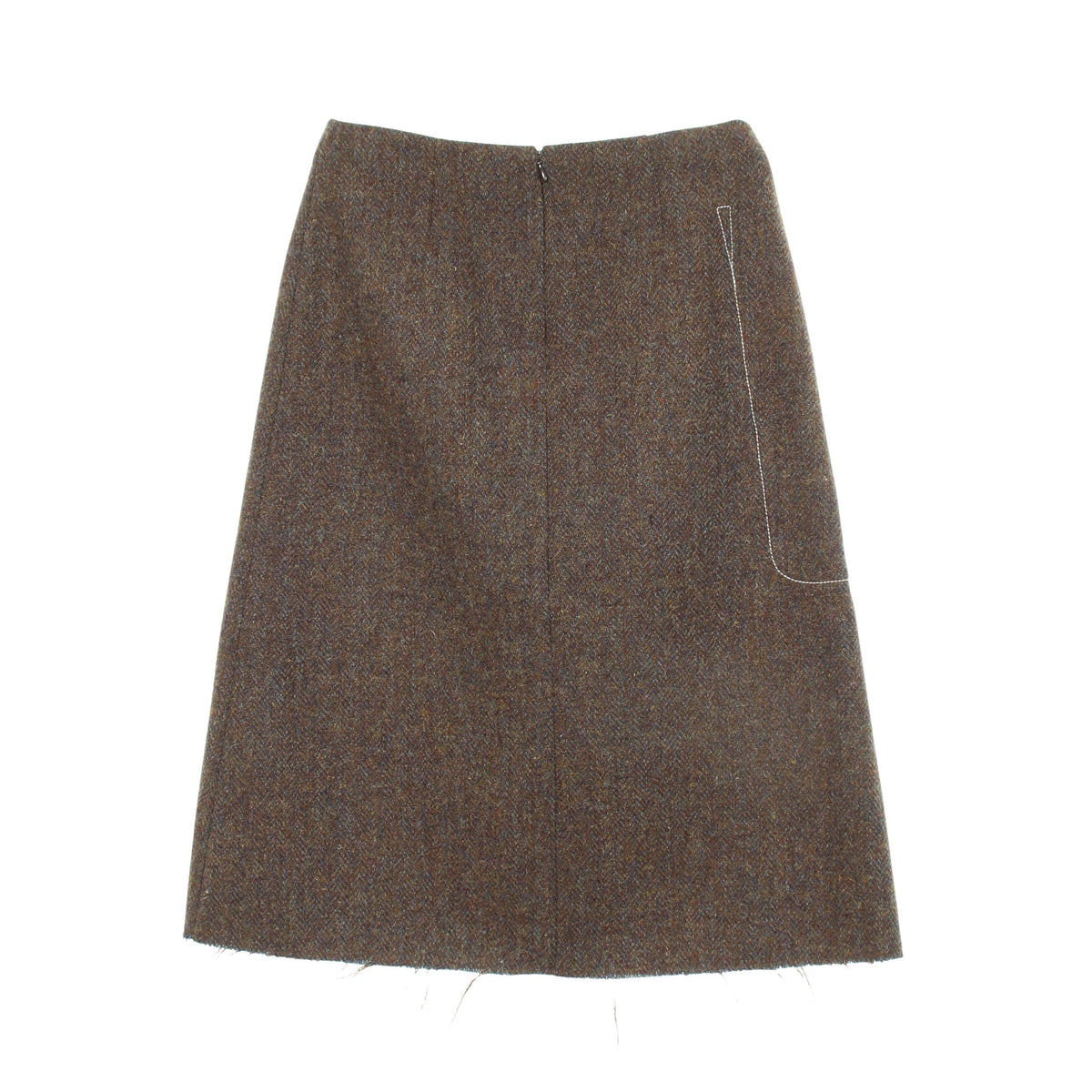 カットオフ スカート ウール ブラウン マルチカラー メゾンマルジェラ4 ボトムス Maison Margiela 4