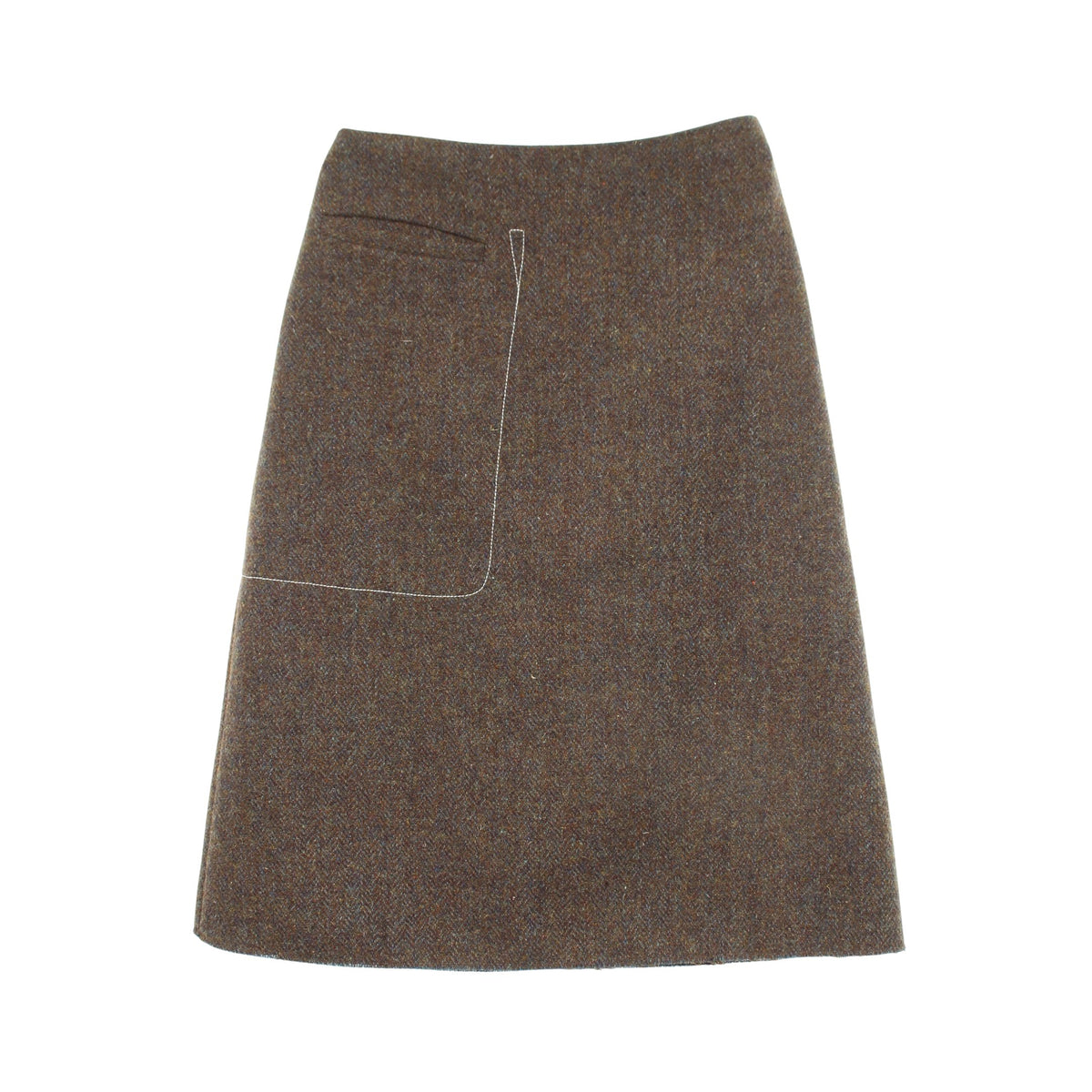カットオフ スカート ウール ブラウン マルチカラー メゾンマルジェラ4 ボトムス Maison Margiela 4