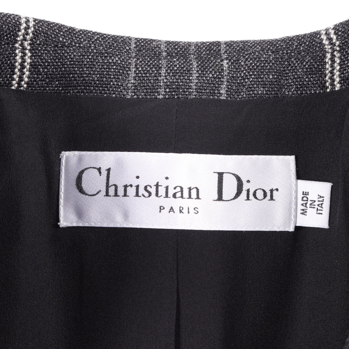 チェック柄 テーラードジャケット ウール ダークグレー クリスチャンディオール アウター Christian Dior