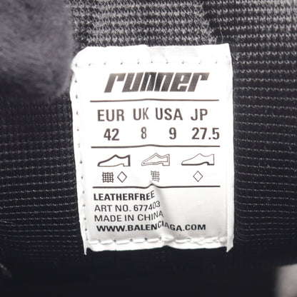 RUNNER ランナー ユーズド加工 スニーカー ファブリック ラバー グレー ブルー バレンシアガ