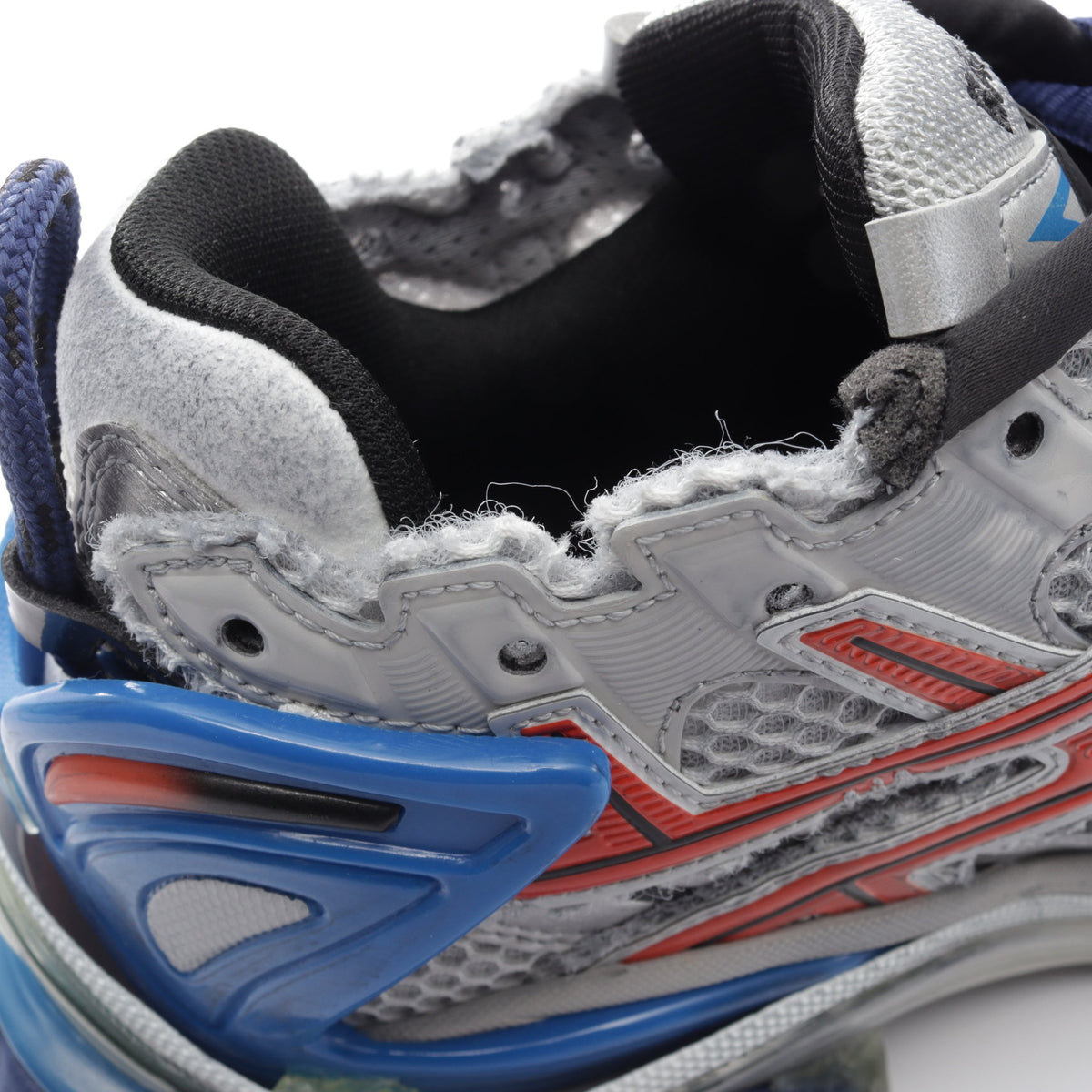 RUNNER ランナー ユーズド加工 スニーカー ファブリック ラバー グレー ブルー バレンシアガ