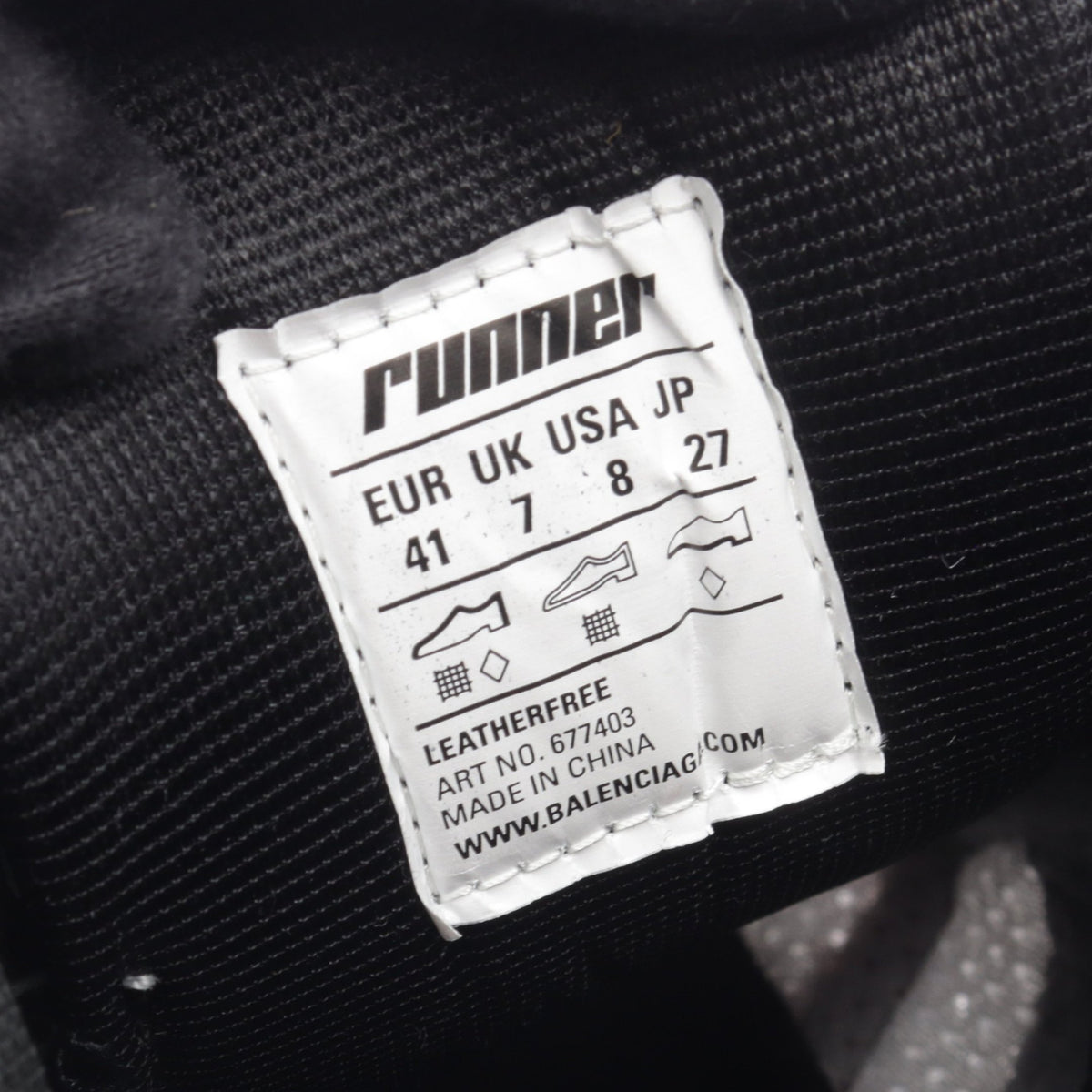 RUNNER ランナー ユーズド加工 スニーカー ファブリック ラバー グレー ブルー バレンシアガ