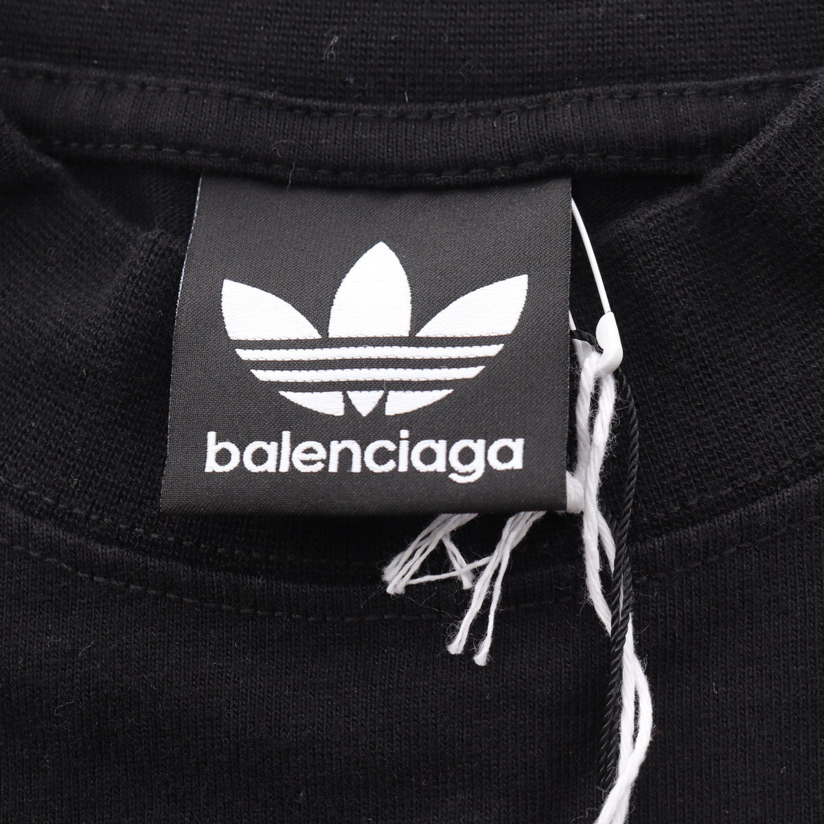 BALENCIAGA × adidas ロゴ刺繍 オーバーサイズ 半袖Tシャツ コットン ブラック バレンシアガ