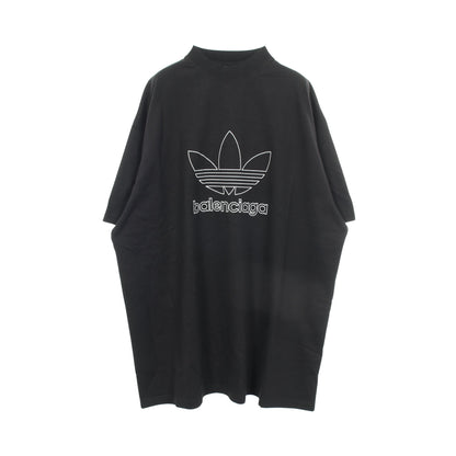 BALENCIAGA × adidas ロゴ刺繍 オーバーサイズ 半袖Tシャツ コットン ブラック バレンシアガ