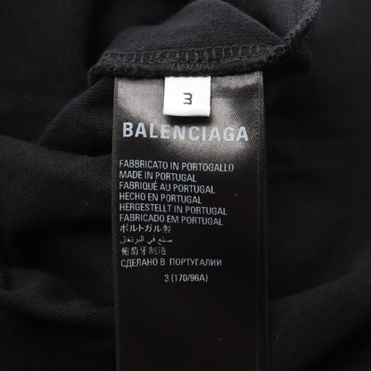 BALENCIAGA × adidas ロゴ刺繍 オーバーサイズ 半袖Tシャツ コットン ブラック バレンシアガ