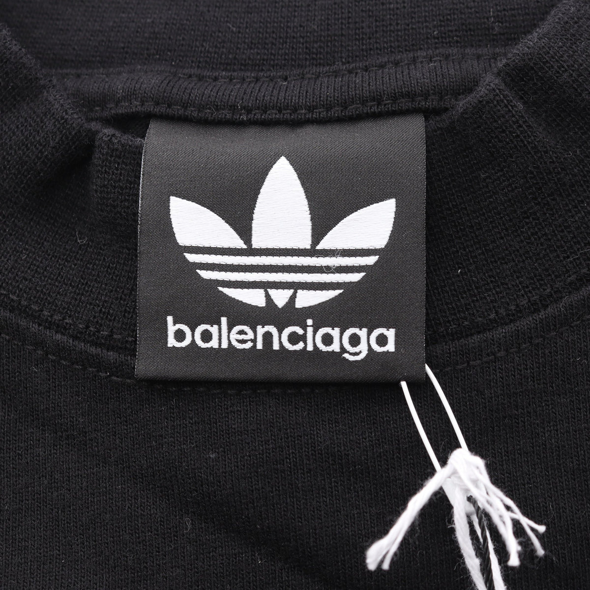 BALENCIAGA × adidas ロゴ刺繍 オーバーサイズ 半袖Tシャツ コットン ブラック バレンシアガ