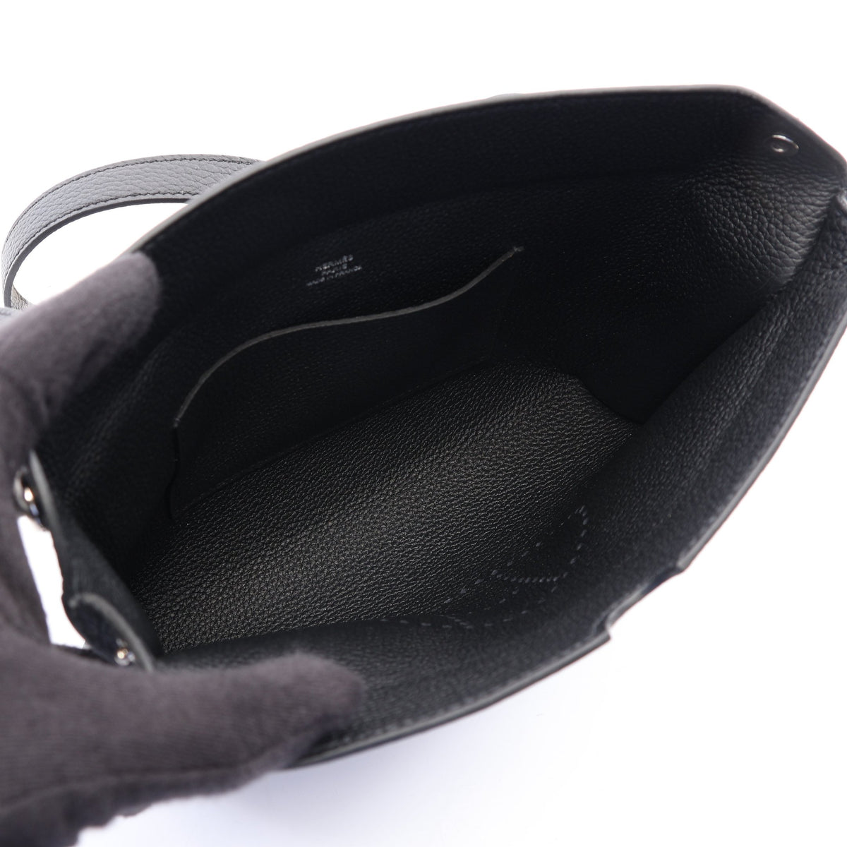 ヴィド ポッシュ ショルダーバッグ トゴ ブラック シルバー金具 G刻印 エルメス バッグ HERMES