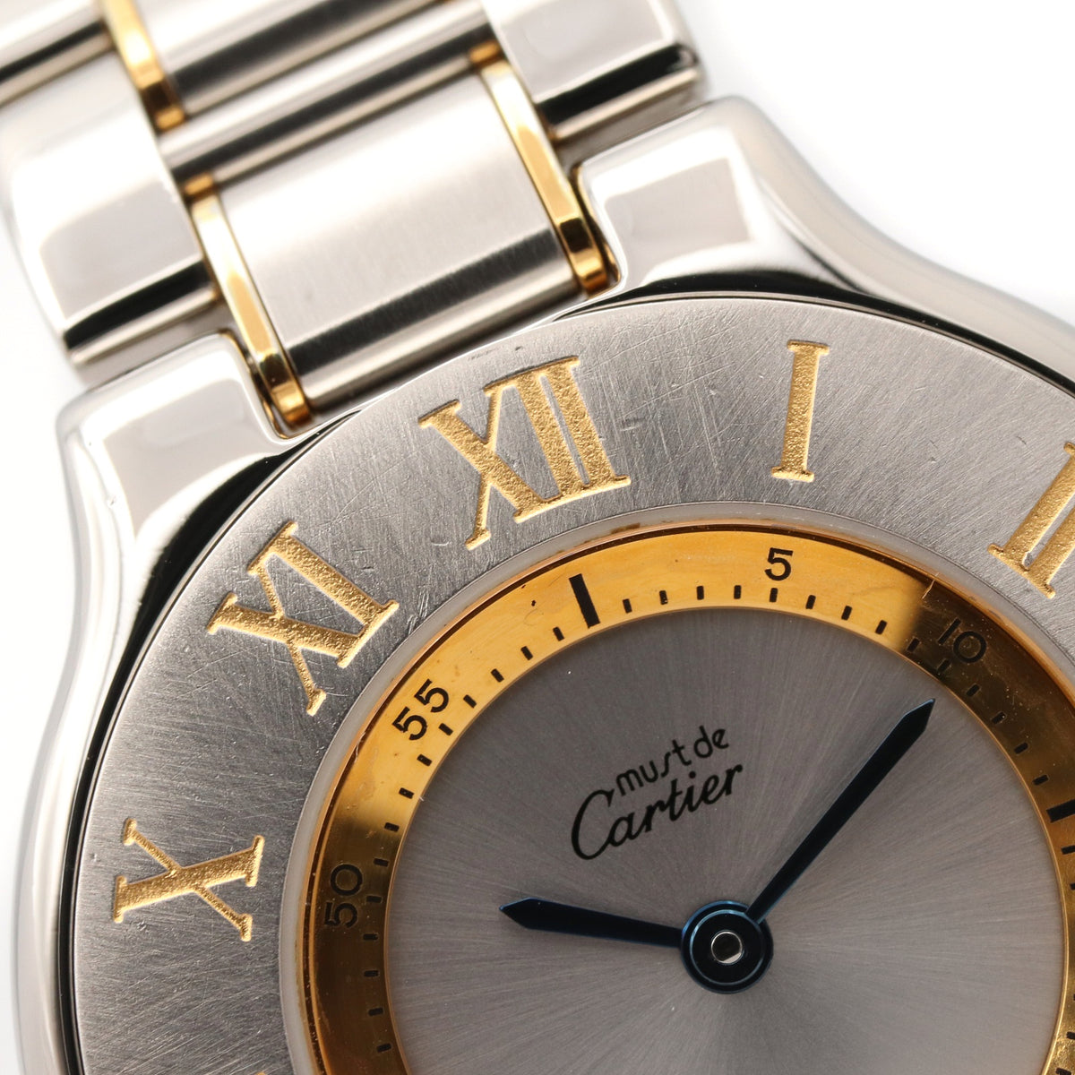 マスト21 LM レディース 腕時計 クオーツ GP（ゴールドメッキ） ステンレススチール シルバー カルティエ 時計 Cartier