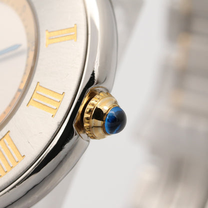 マスト21 LM レディース 腕時計 クオーツ GP（ゴールドメッキ） ステンレススチール シルバー カルティエ 時計 Cartier