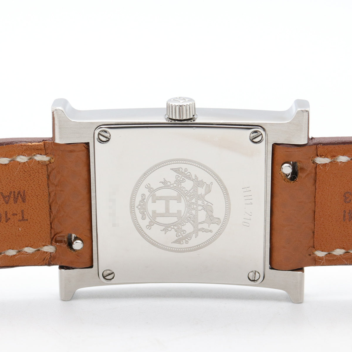Hウォッチ レディース 腕時計 クオーツ ステンレススチール レザーベルト ホワイト エルメス 時計 HERMES