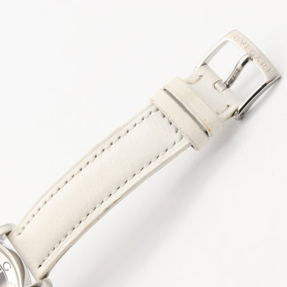 ソロテンポ レディース 腕時計 クオーツ ステンレススチール レザーベルト ブラック ブルガリ 時計 BVLGARI