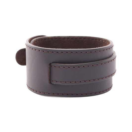 ブラスレ フォース モノグラムグラセ カフェ ブレスレット レザー ダークブラウン ルイヴィトン アクセサリー LOUIS VUITTON