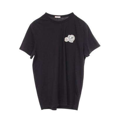 ロゴワッペン 半袖Tシャツ コットン ブラック モンクレール