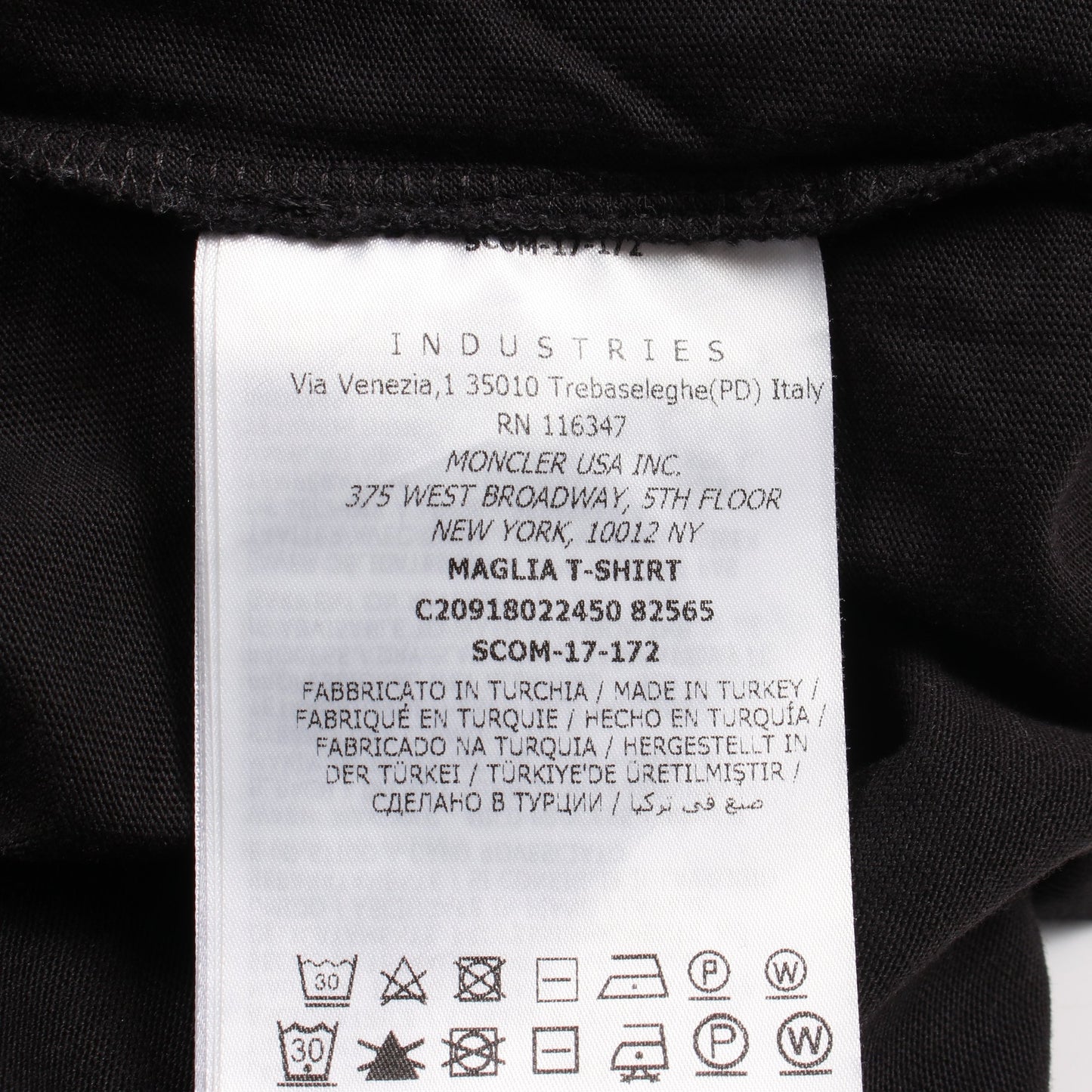 ロゴワッペン 半袖Tシャツ コットン ブラック モンクレール