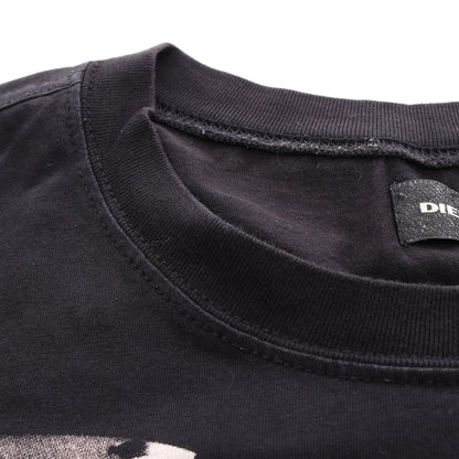 グラフィックロゴ 半袖Tシャツ コットン ブラック ディーゼル