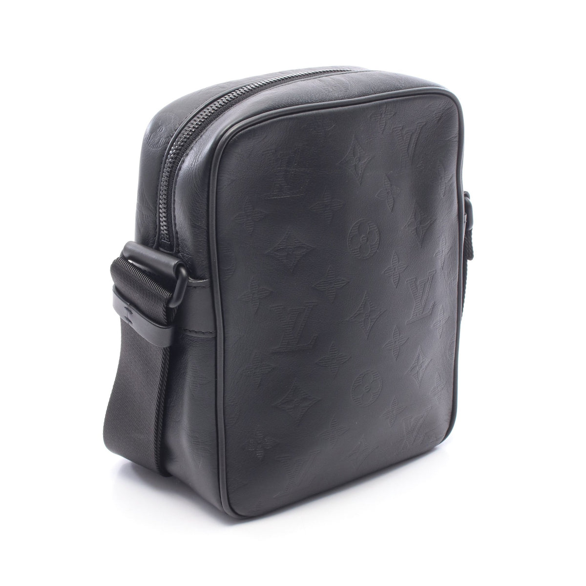 ダヌーヴPM NM モノグラムシャドウ ノワール ショルダーバッグ レザー ブラック ルイヴィトン バッグ LOUIS VUITTON