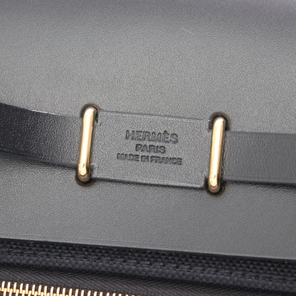エールバッグジップ ミニ ショルダーバッグ トワルミリタリー ヴァッシュハンター ブラック ゴールド金具 G刻印 エルメス バッグ HERMES