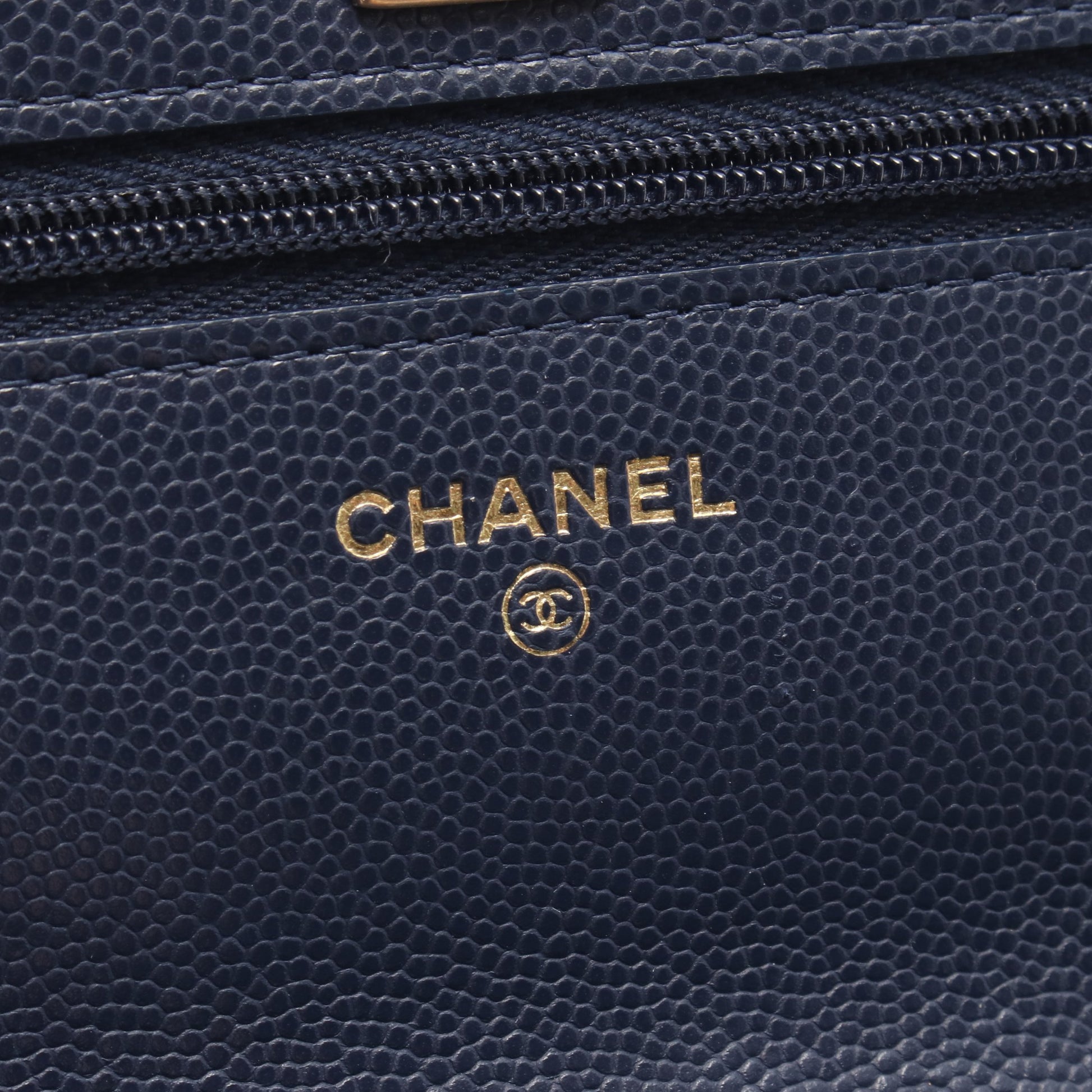マトラッセ チェーンウォレット キャビアスキン ネイビー ゴールド金具 シャネル バッグ CHANEL