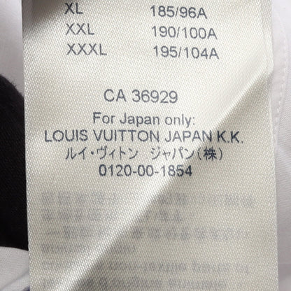 総柄 長袖 シャツ コットン ホワイト ブルー レッド ルイヴィトン