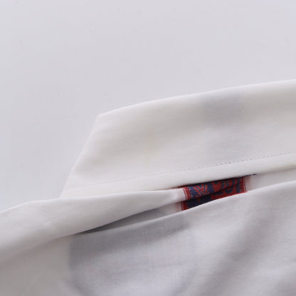 総柄 長袖 シャツ コットン ホワイト ブルー レッド ルイヴィトン
