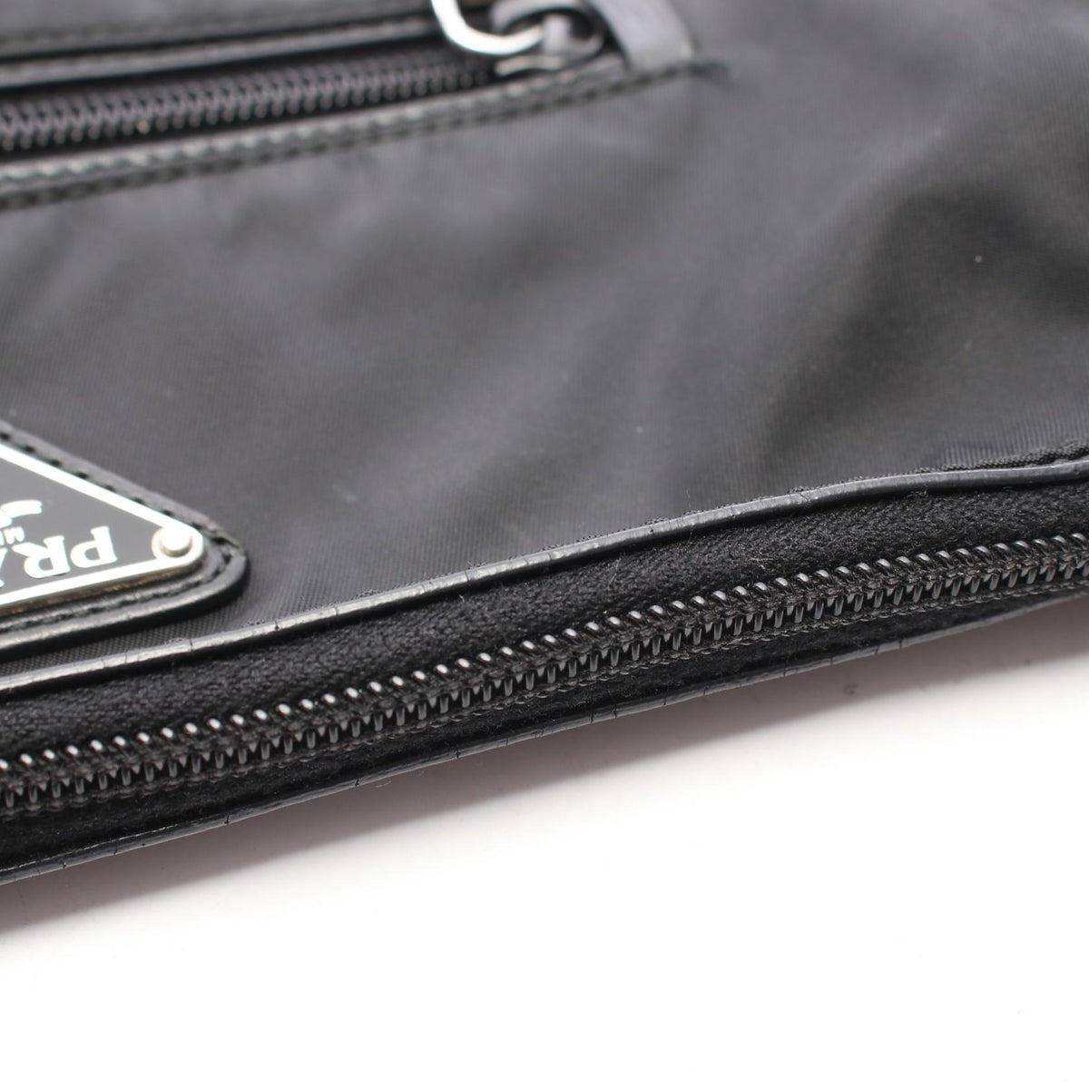 TESSUTO ショルダーバッグ ナイロン レザー ブラック プラダ バッグ PRADA