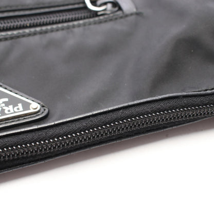 TESSUTO ショルダーバッグ ナイロン レザー ブラック プラダ バッグ PRADA