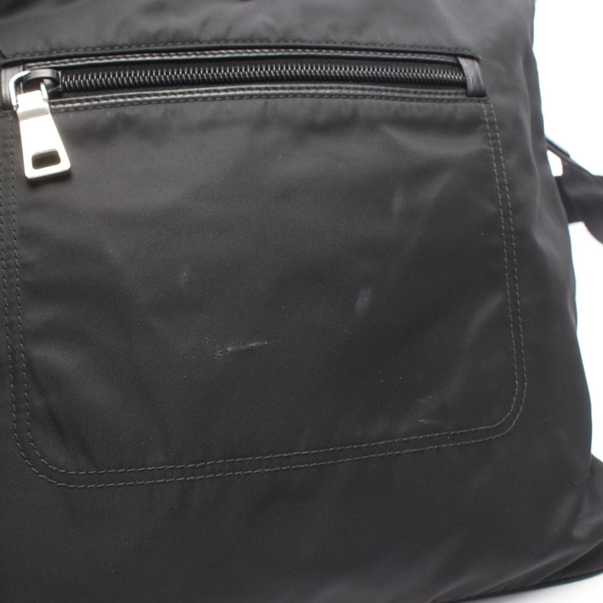 TESSUTO ショルダーバッグ ナイロン レザー ブラック プラダ バッグ PRADA