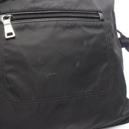 TESSUTO ショルダーバッグ ナイロン レザー ブラック プラダ バッグ PRADA