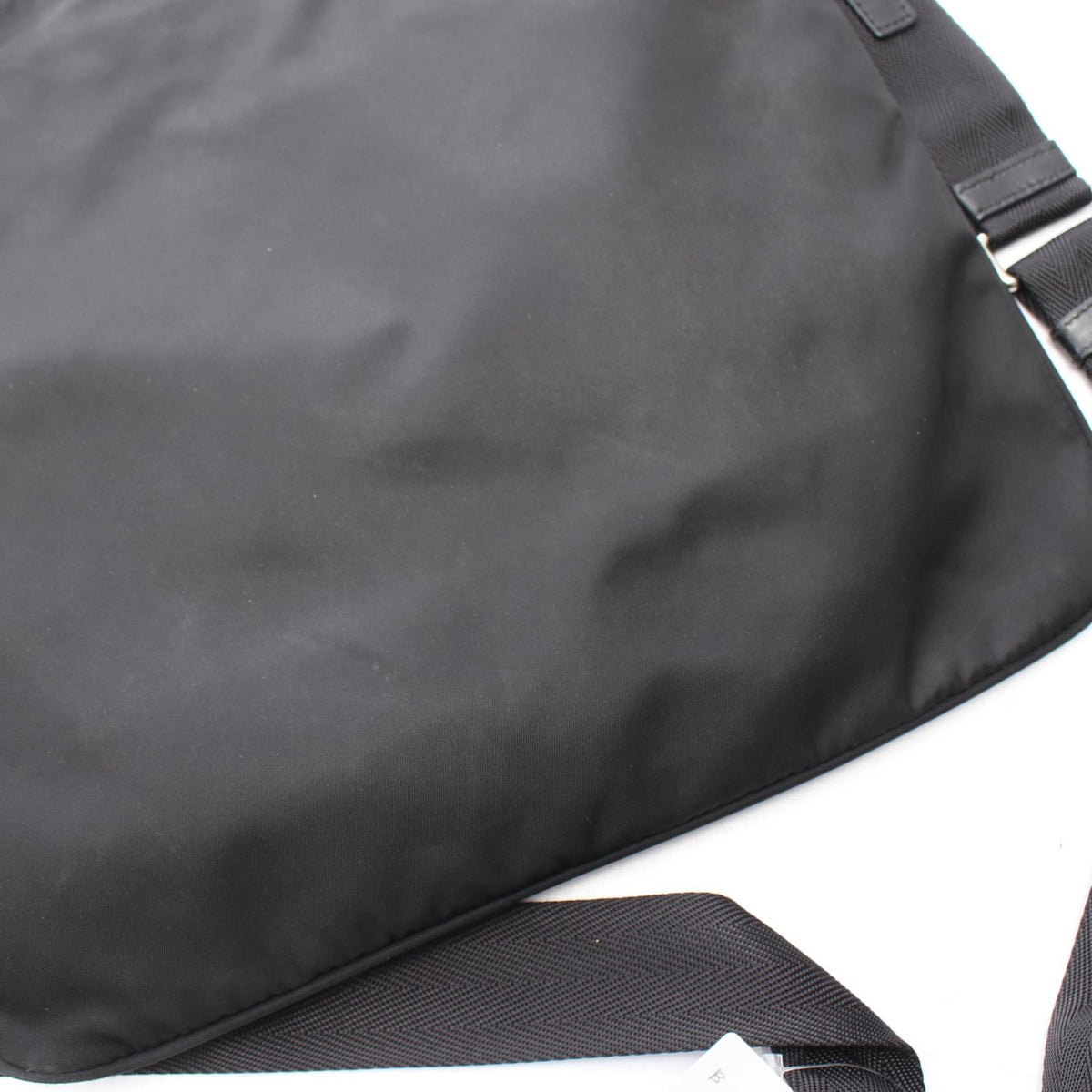 TESSUTO ショルダーバッグ ナイロン レザー ブラック プラダ バッグ PRADA