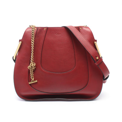 HAYLEY ヘイリー ショルダーバッグ レザー レッド クロエ