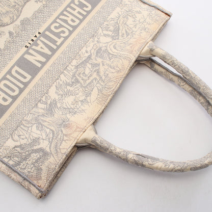 BOOK TOTE ブックトート ミディアム トワル ドゥ ジュイ ハンドバッグ トートバッグ キャンバス グレー アイボリー クリスチャンディオール