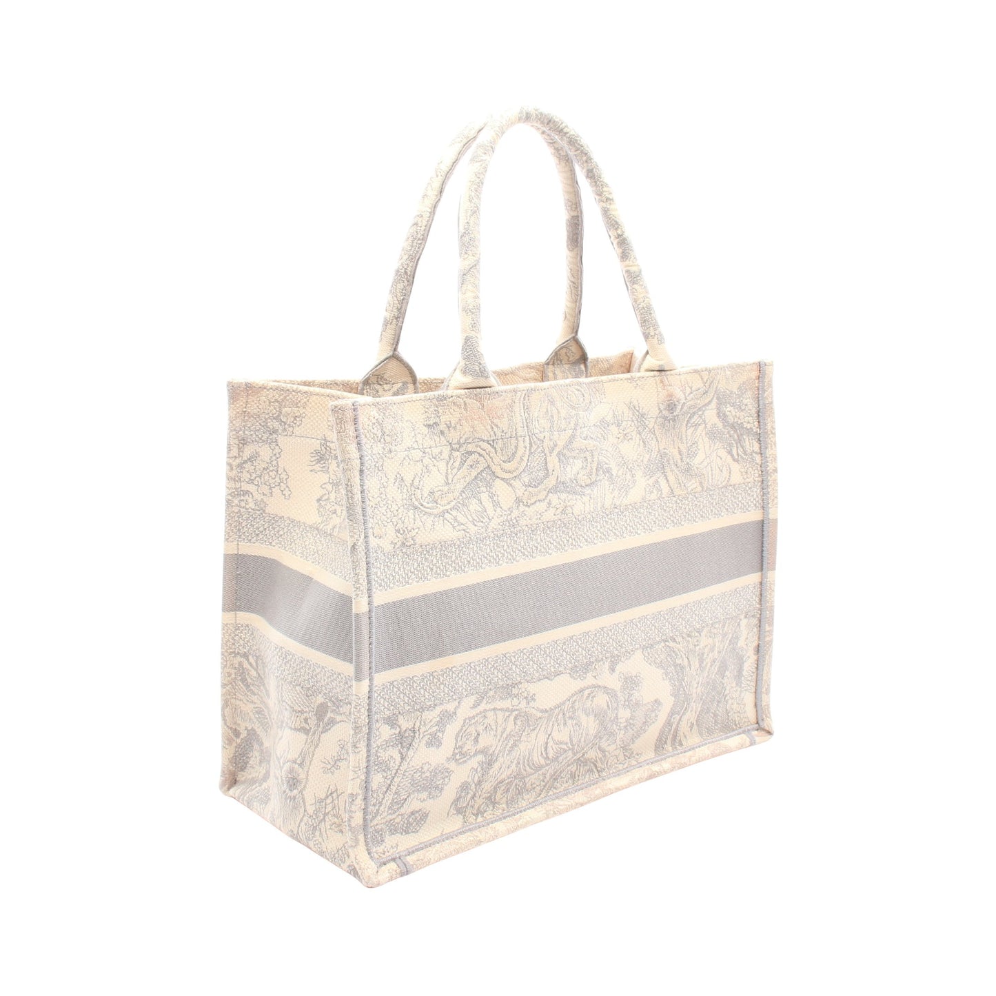 BOOK TOTE ブックトート ミディアム トワル ドゥ ジュイ ハンドバッグ トートバッグ キャンバス グレー アイボリー クリスチャンディオール