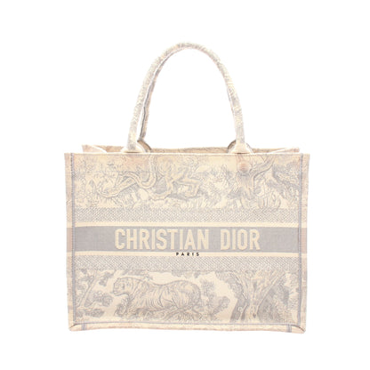BOOK TOTE ブックトート ミディアム トワル ドゥ ジュイ ハンドバッグ トートバッグ キャンバス グレー アイボリー クリスチャンディオール