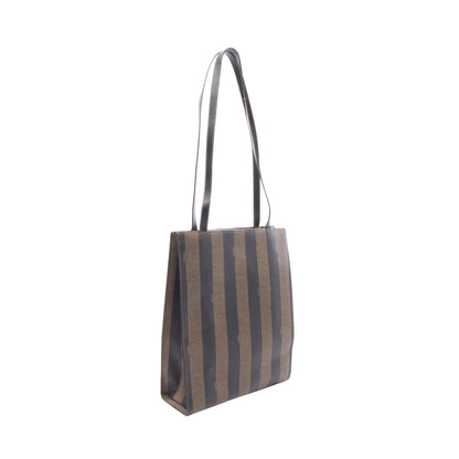 ペカン ショルダーバッグ トートバッグ PVC レザー ダークブラウン ブラック フェンディ バッグ FENDI