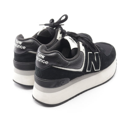 厚底 スニーカー スエード レザー ファブリック ブラック ニューバランス シューズ NEW BALANCE