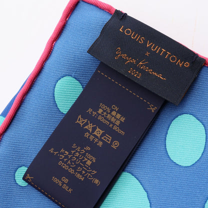 LOUIS VUITTON × 草間彌生 カレ90 パンプキン スカーフ シルク ブルー マルチカラー ルイヴィトン