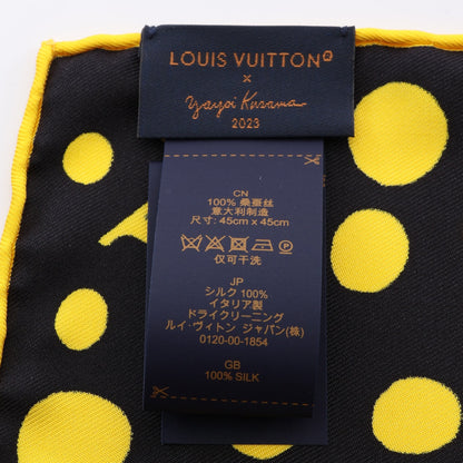 LV × YK カレ45 インフィニティドット 草間彌生 スカーフ シルク イエロー ブラック ホワイト ルイヴィトン