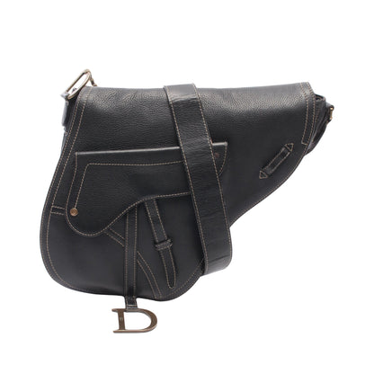 SADDLE サドル ショルダーバッグ レザー ブラック クリスチャンディオール