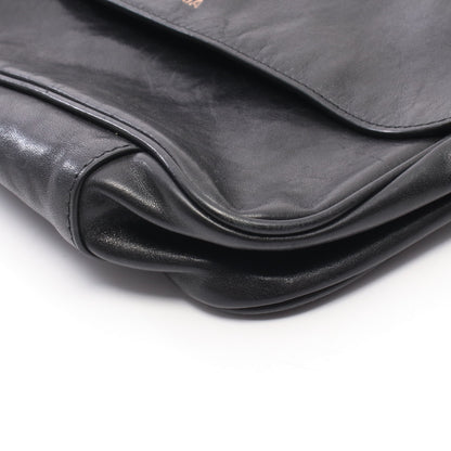 GRUNGY MESSENGER ミディアム ショルダーバッグ レザー ブラック バレンシアガ