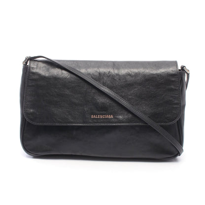 GRUNGY MESSENGER ミディアム ショルダーバッグ レザー ブラック バレンシアガ