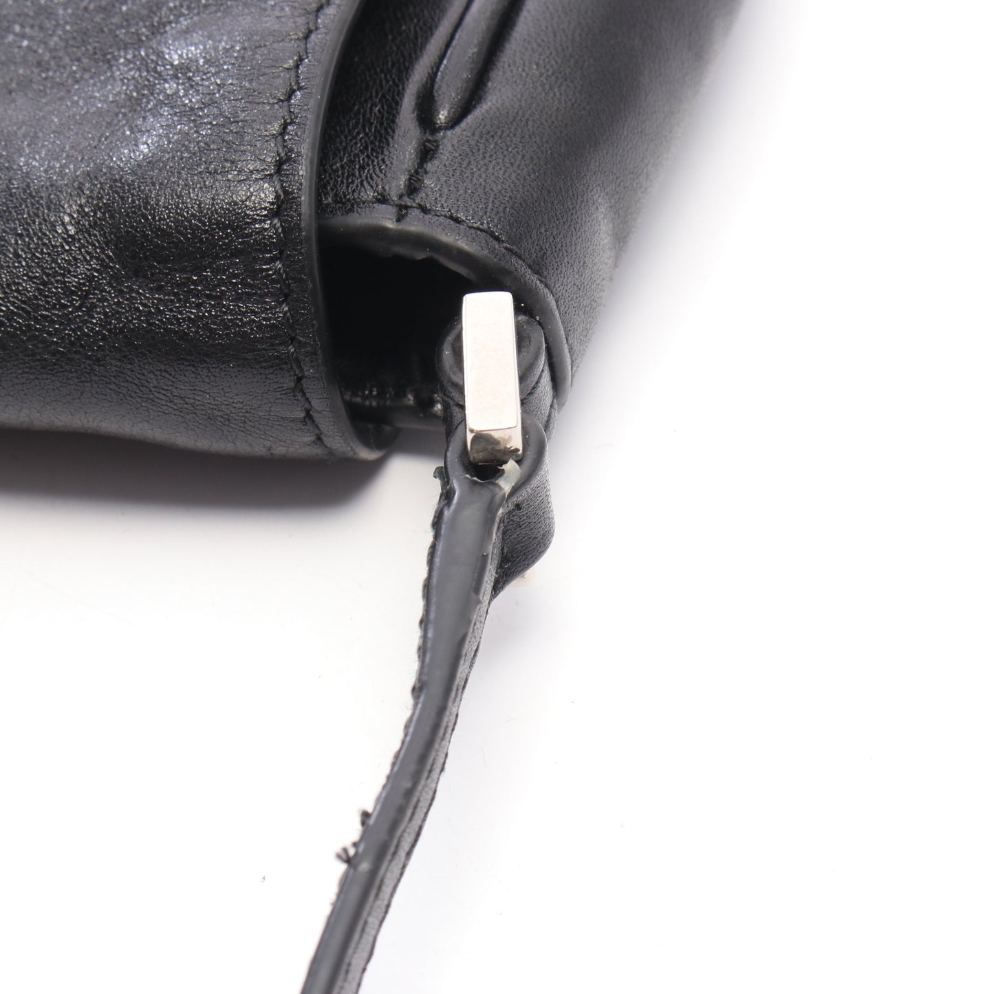 GRUNGY MESSENGER ミディアム ショルダーバッグ レザー ブラック バレンシアガ