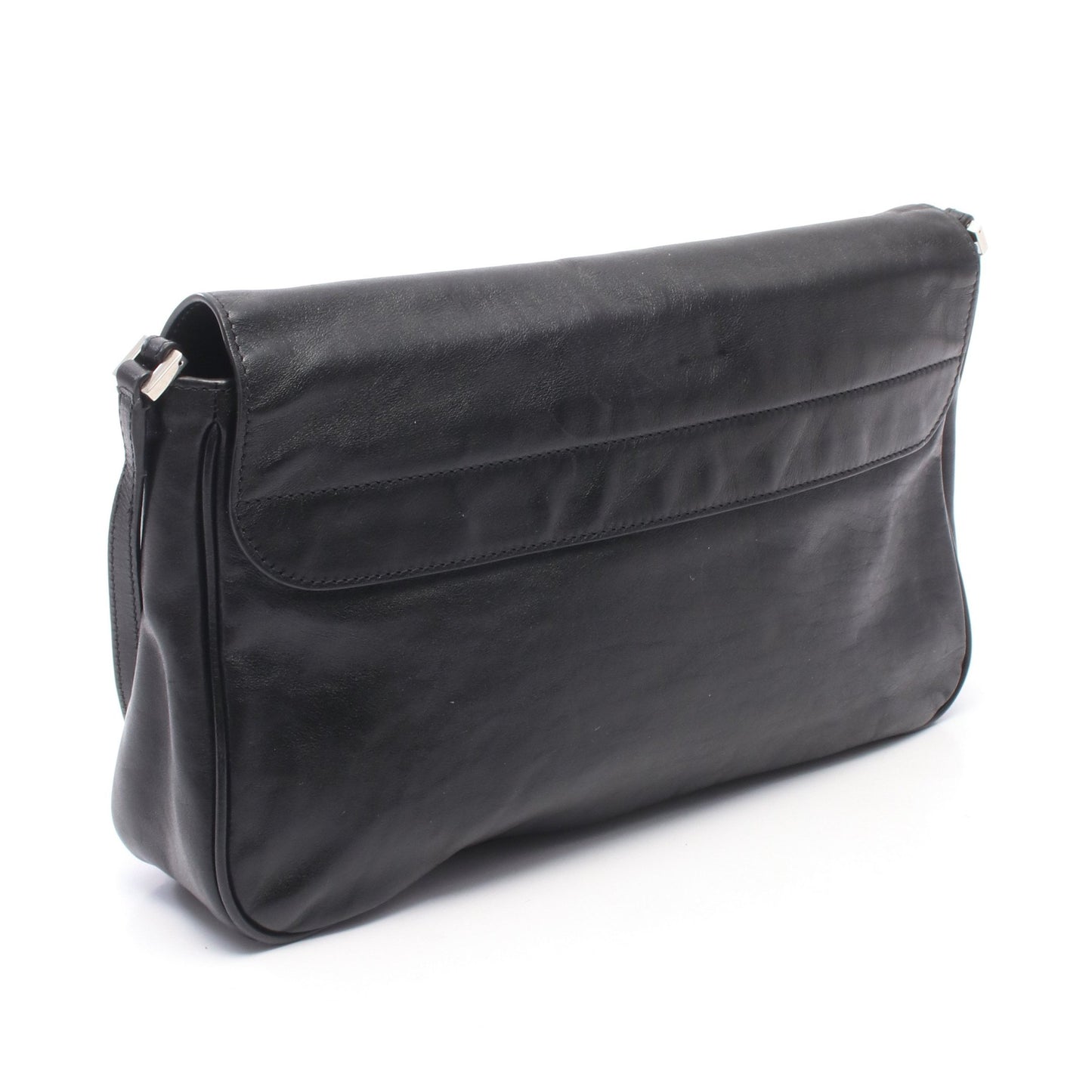 GRUNGY MESSENGER ミディアム ショルダーバッグ レザー ブラック バレンシアガ