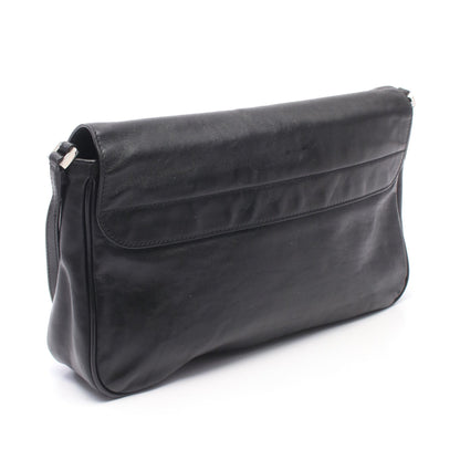 GRUNGY MESSENGER ミディアム ショルダーバッグ レザー ブラック バレンシアガ