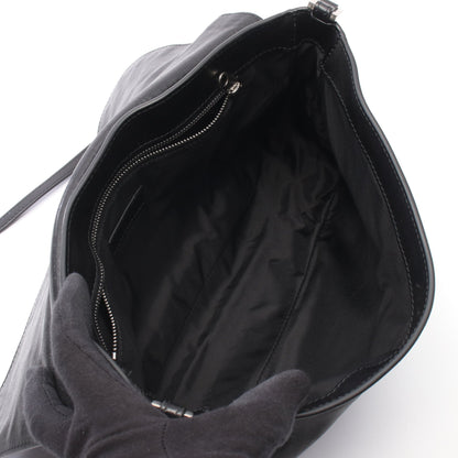 GRUNGY MESSENGER ミディアム ショルダーバッグ レザー ブラック バレンシアガ