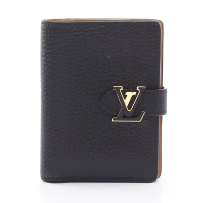 LV ヴェルティカル ウォレット コンパクト ノワール 二つ折り財布 トリヨンレザー ブラック ルイヴィトン