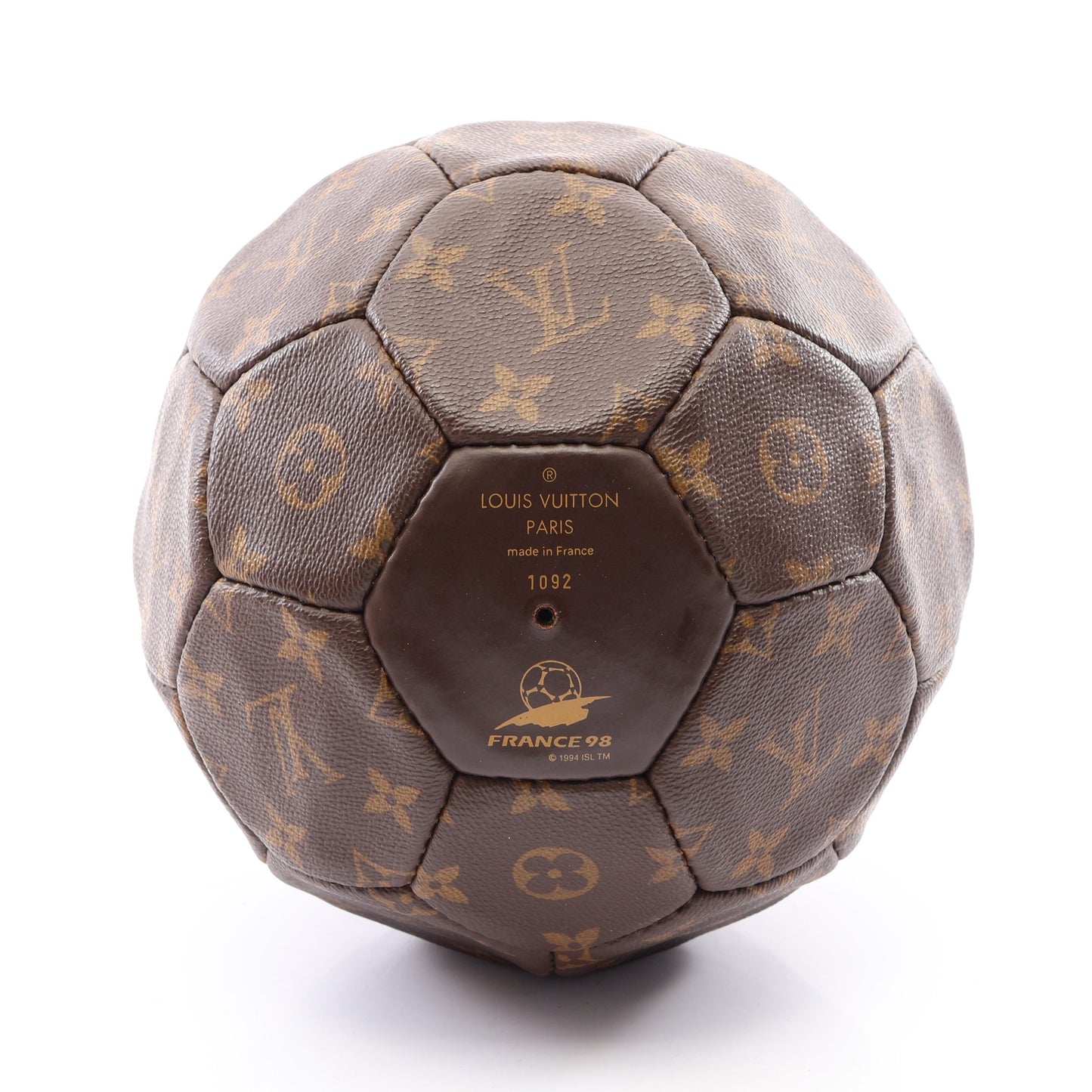 サッカーボール モノグラム 1998年フランスワールドカップ記念 3000個限定 ボール PVC ブラウン ルイヴィトン