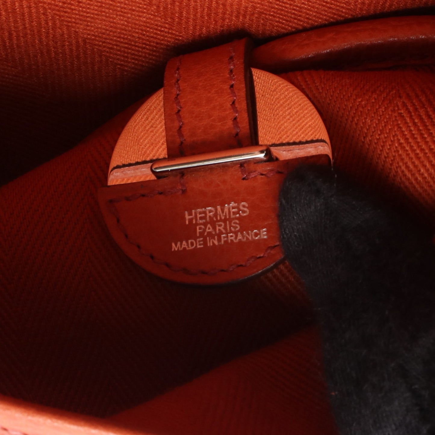 サックコロラドMM ポティロン ショルダーバッグ ヴァッシュリエジェ トワルシェブロン オレンジ シルバー金具 □I刻印 エルメス